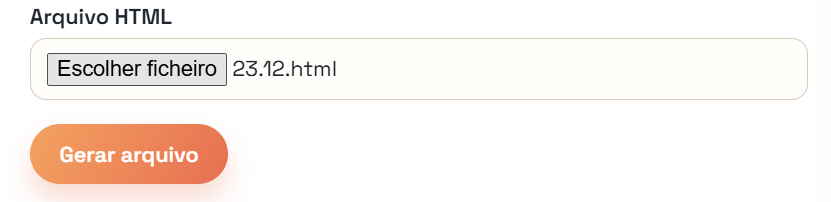 Tela da WR para gerar a anotação automaticamente